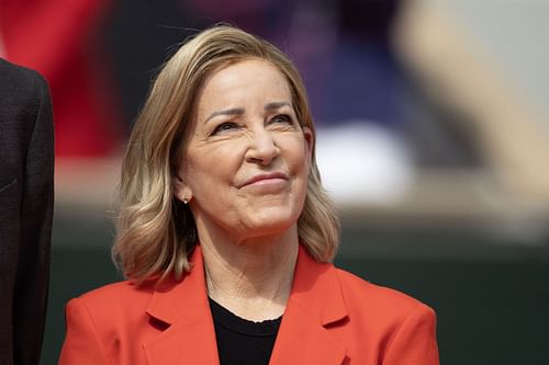 Chris Evert pictured at the 2024 French Open | Image Source: Getty