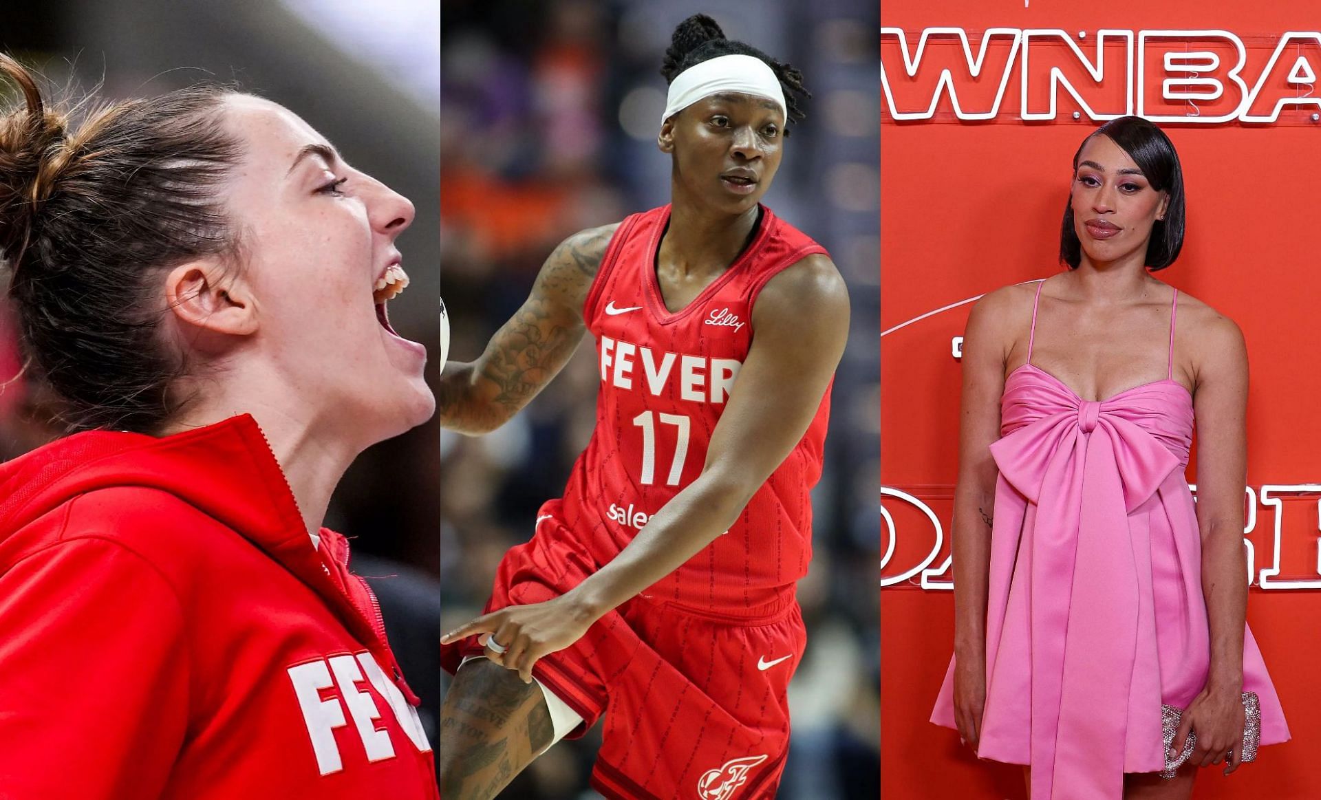 Katie Lou Samuelson, Erica Wheeler and Dearica Hamby
