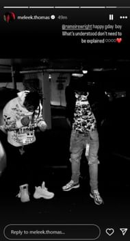 Arkansas commit Meleek Thomas shows off his style as he wishes a friend on his birthday (Credits: IG/@meleek.thomas)