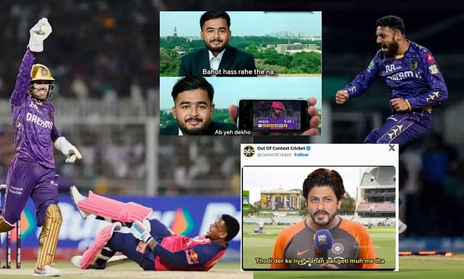 "One day he will finish RR and his career" - Top 10 funny memes as KKR edge out RR in an epic cliffhanger in IPL 2025