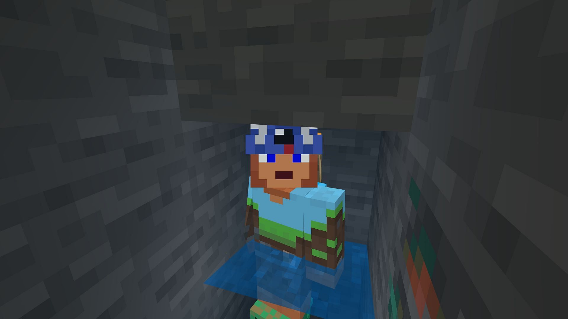 Dig below existing blocks to create air pockets in Minecraft (Image via Sportskeeda Gaming || Mojang Studios)