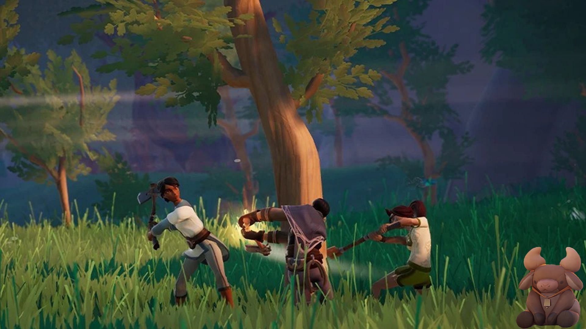 Team up with friends to chop Flow-infused trees (Image via Singularity 6)