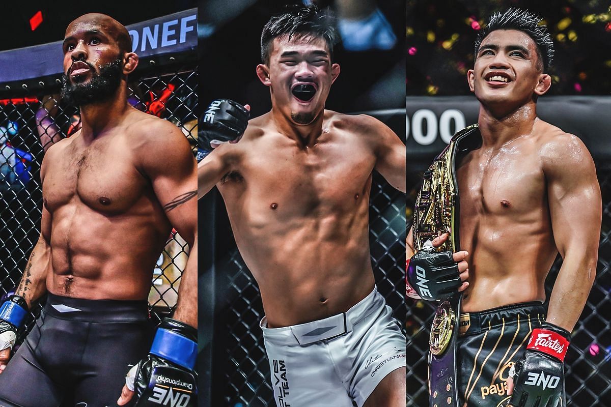 (From left to right) Demetrious Johnson, Christian Lee, Joshua Pacio [Photo via ONE Championship]