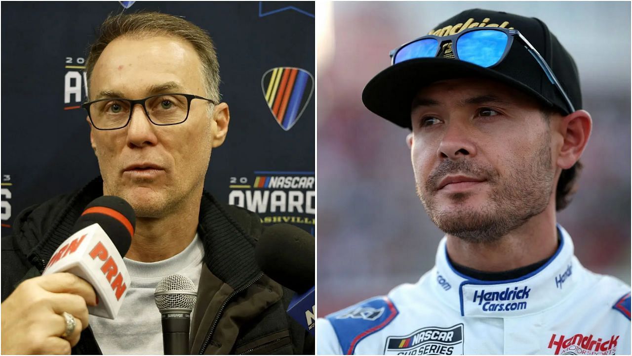 Kevin Harvick(L) shares his take on Kyle Larson