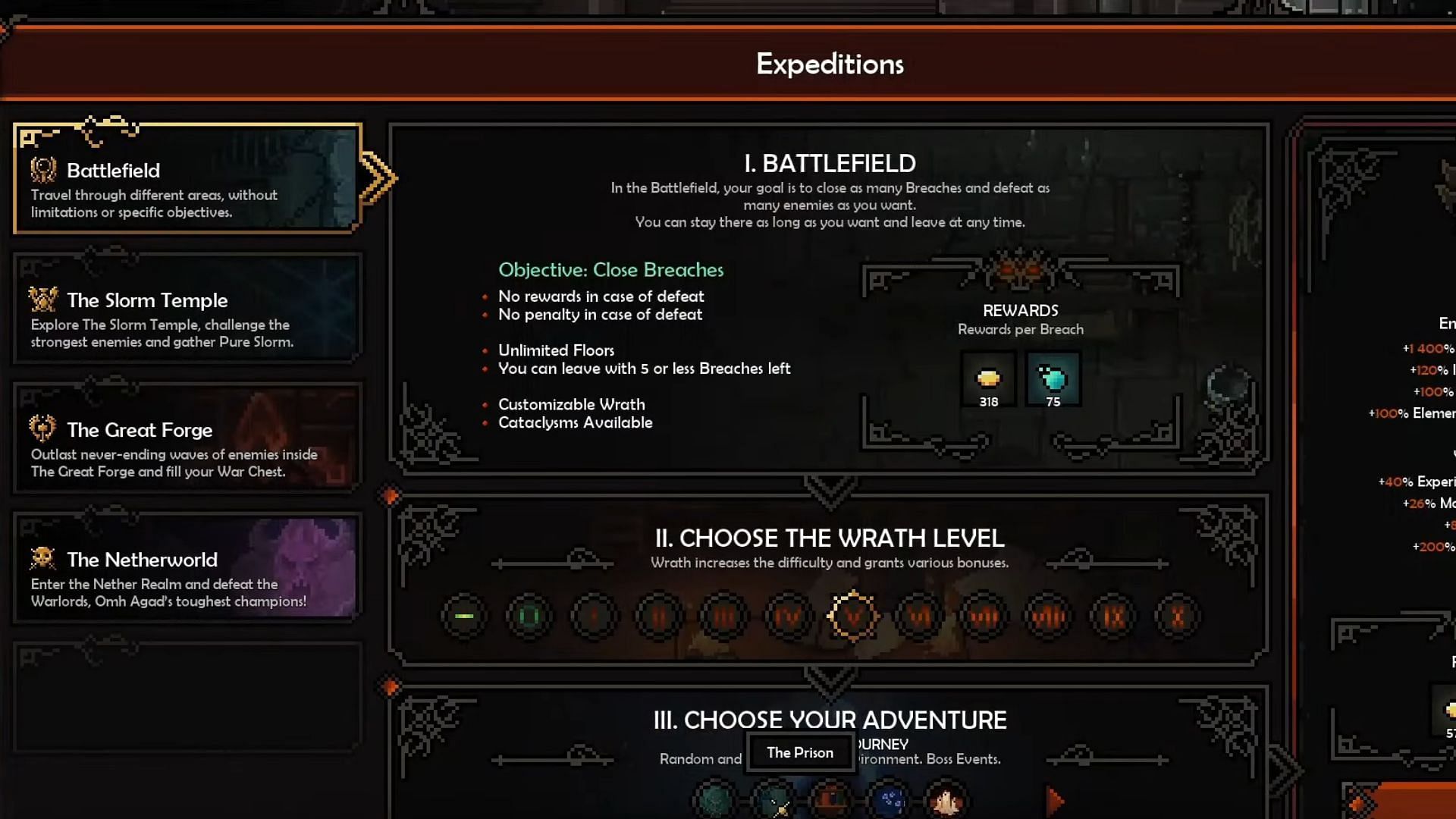Expeditions tab in The Slormancer (Image via Slormite Studios)mancer (Image via Slormite Studios)