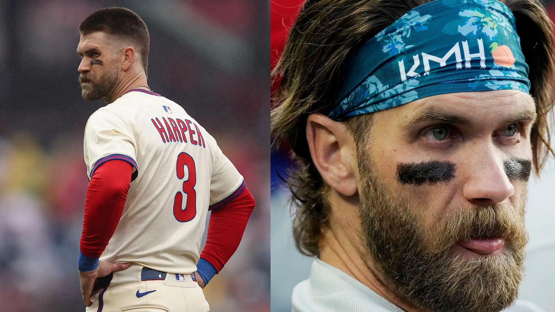 Fans have caused a stir online after Bryce Harper decided to cut his iconic long hair (Photo Source: IMAGN)