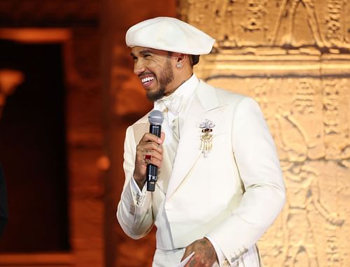 Lewis Hamilton during the 2025 Met Gala, Celebrating "Superfine: Tailoring Black Style" - Source: Getty