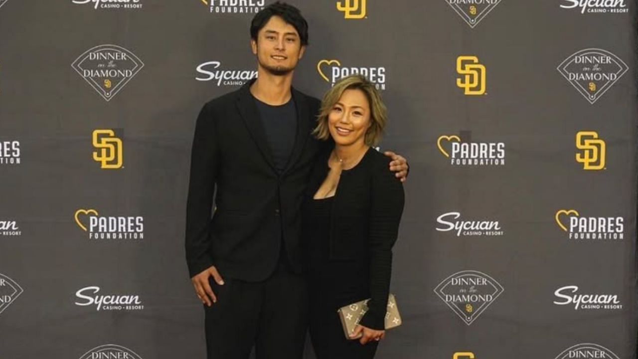 Yu Darvish with his wife, Seiko (Image from - Instagram.com/@darvishsefat11)
