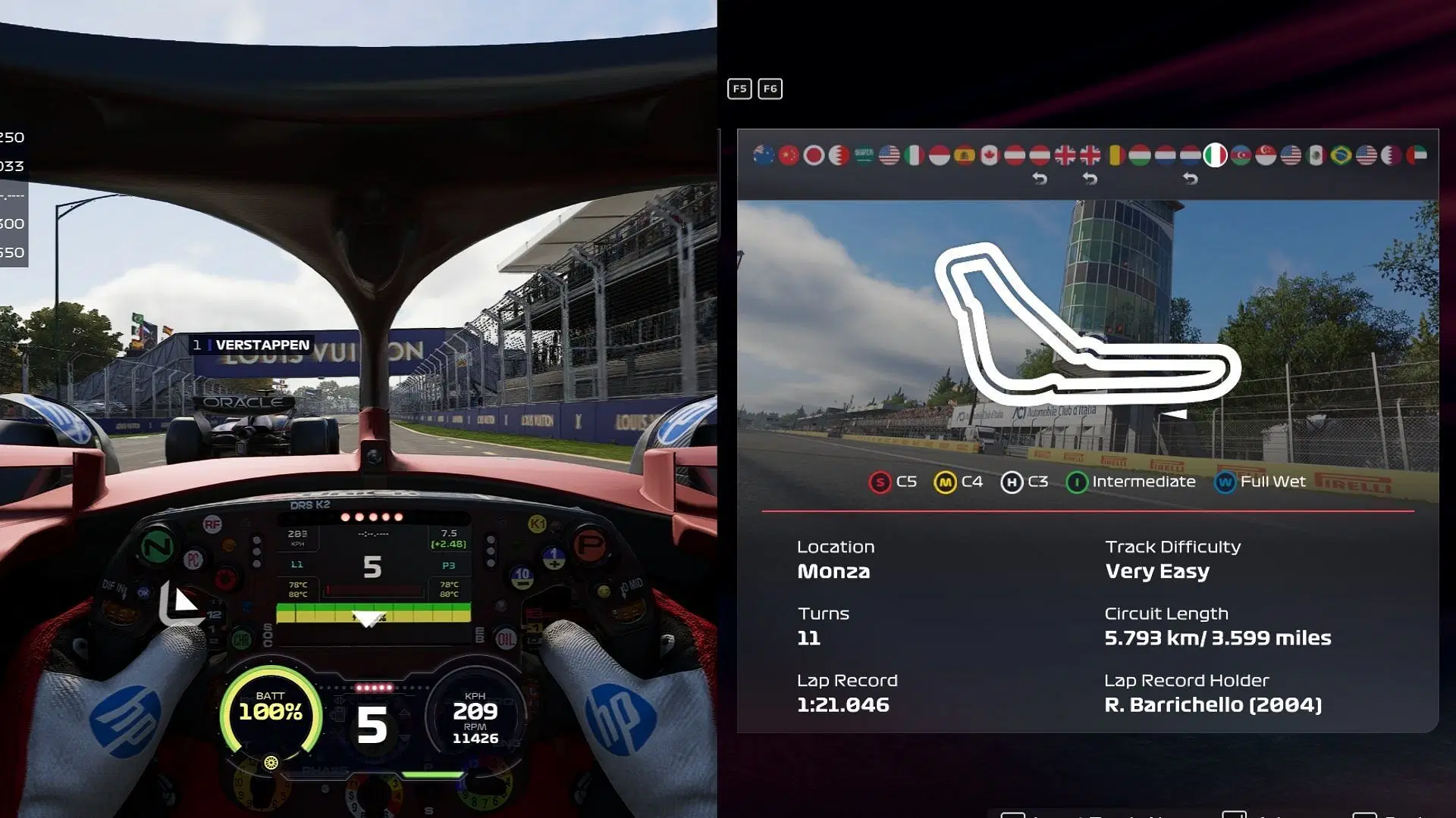 F1 25 Setup for the Italian GP
