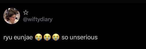 A fan comment on Park Ji-hoon's cameo in Tastefully Yours (Image via X/@wiftydiary)