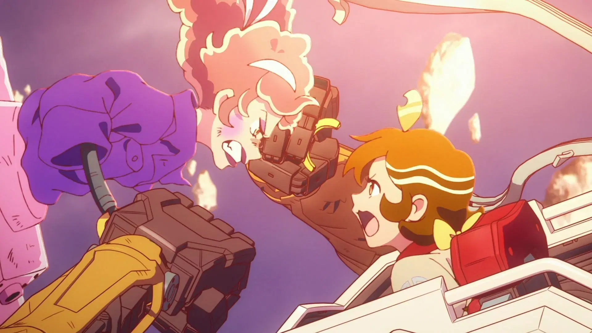 Yachiyo and Ponko as seen in the Apocalypse Hotel anime (Image via CygamesPictures)