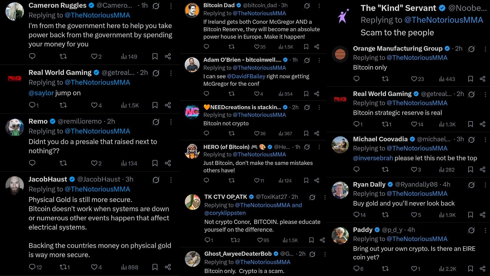 Fan comments [Screenshots courtesy: @TheNotoriousMMA on X]
