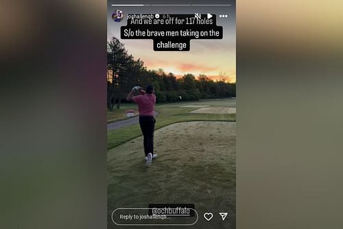 Josh Allen plays golf. (Credits: IG/@joshallenqb)