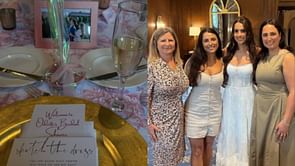 In Photos: Zach Werenski's fiancee Odette hosts fun activities including 'sketch that dress' at her bridal shower with family and friends