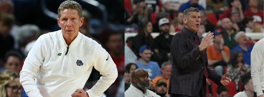 Gonzaga coach Mark Few and Oklahoma coach Porter Moser