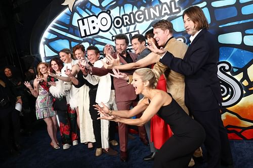 The Righteous Gemstones cast attends the final season premiere of HBO original series in Los Angeles, California. (Image via Getty)