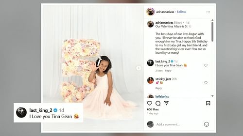 Derrick Henry sends 5-word message to daughter Valentina (Image Credit: Adrianna Rivas/IG)