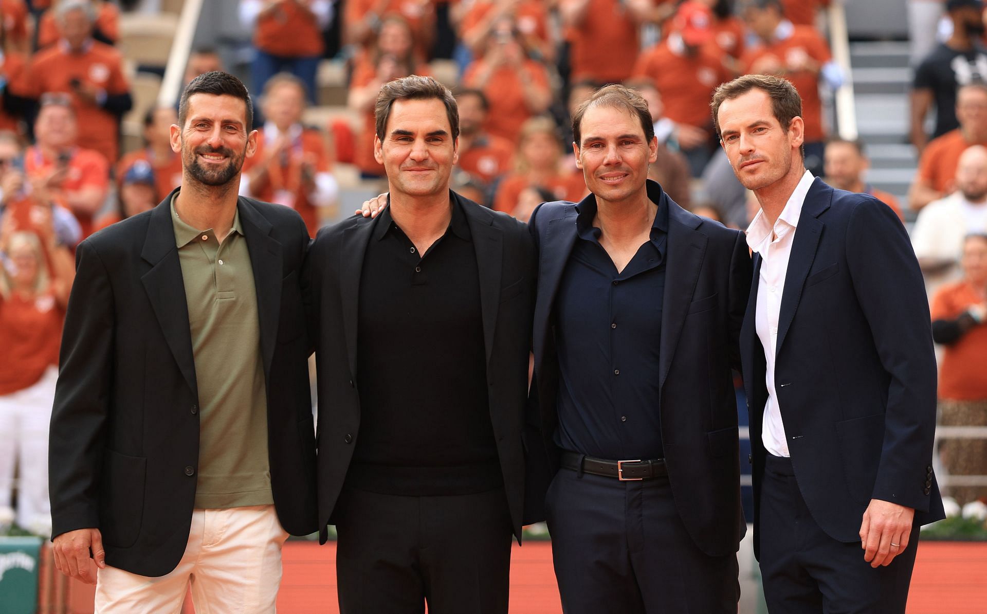 Rafael Nadal with his contemporaries at the 2025 French Open - Image Source: Getty