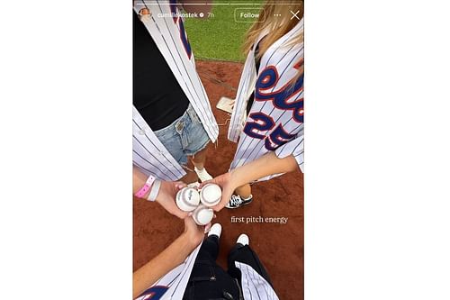Rob Gronkowski's GF Camille Kostek shares 3-word message while kickstarting SI 2025 issue's promotion at Mets stadium, Instagram