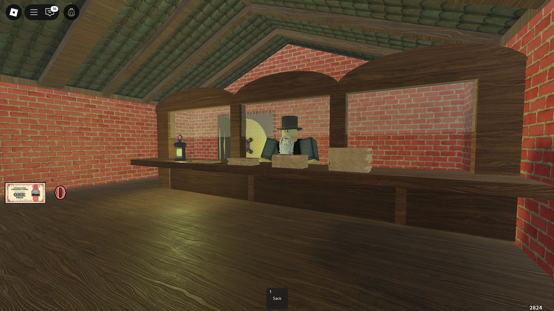 Bonds can be acquired at the Bank (Image via Roblox)