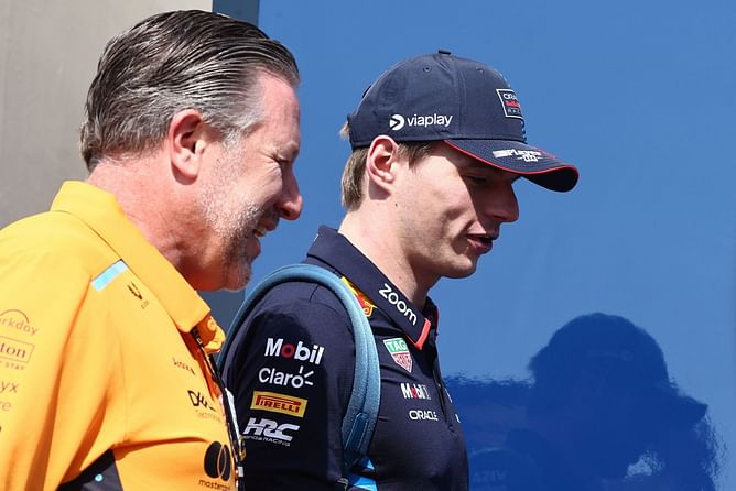 Zak Brown hopes Max Verstappen sticks to Red Bull instead of a move to Mercedes in latest dig at the Austrian team