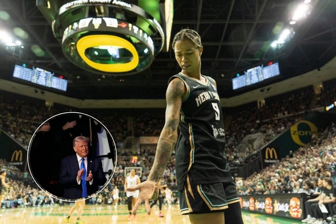 President Trump claps during a rally, Natasha Cloud during a WNBA pre-season game