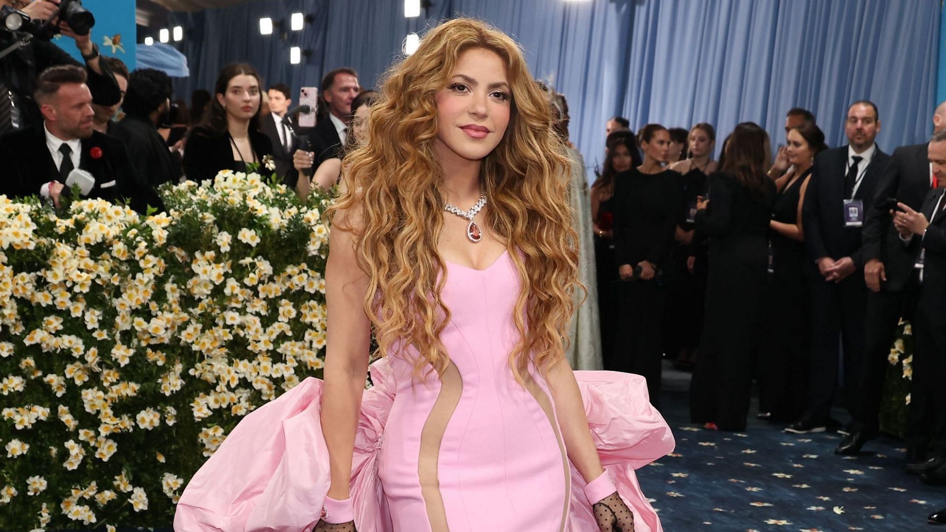 Shakira at the  2025 Met Gala Celebrating &quot;Superfine: Tailoring Black Style&quot; - Arrivals - Source: Getty