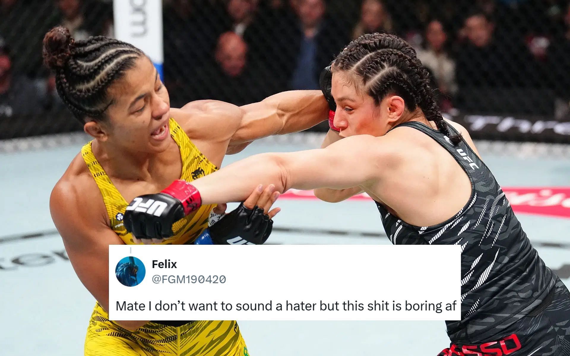 Fans react as Natalia Silva defeated Alexa Grasso at UFC 315. [Image courtesy: Getty Images] 