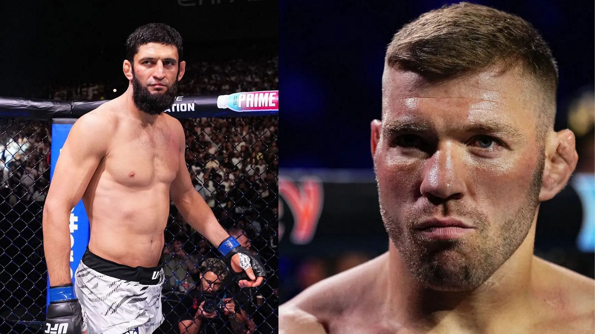 khamzat chimaev (left) has got the internet talking after a recent barb directed toward Dricus du plessis (right) [Images courtesy: Getty Images]