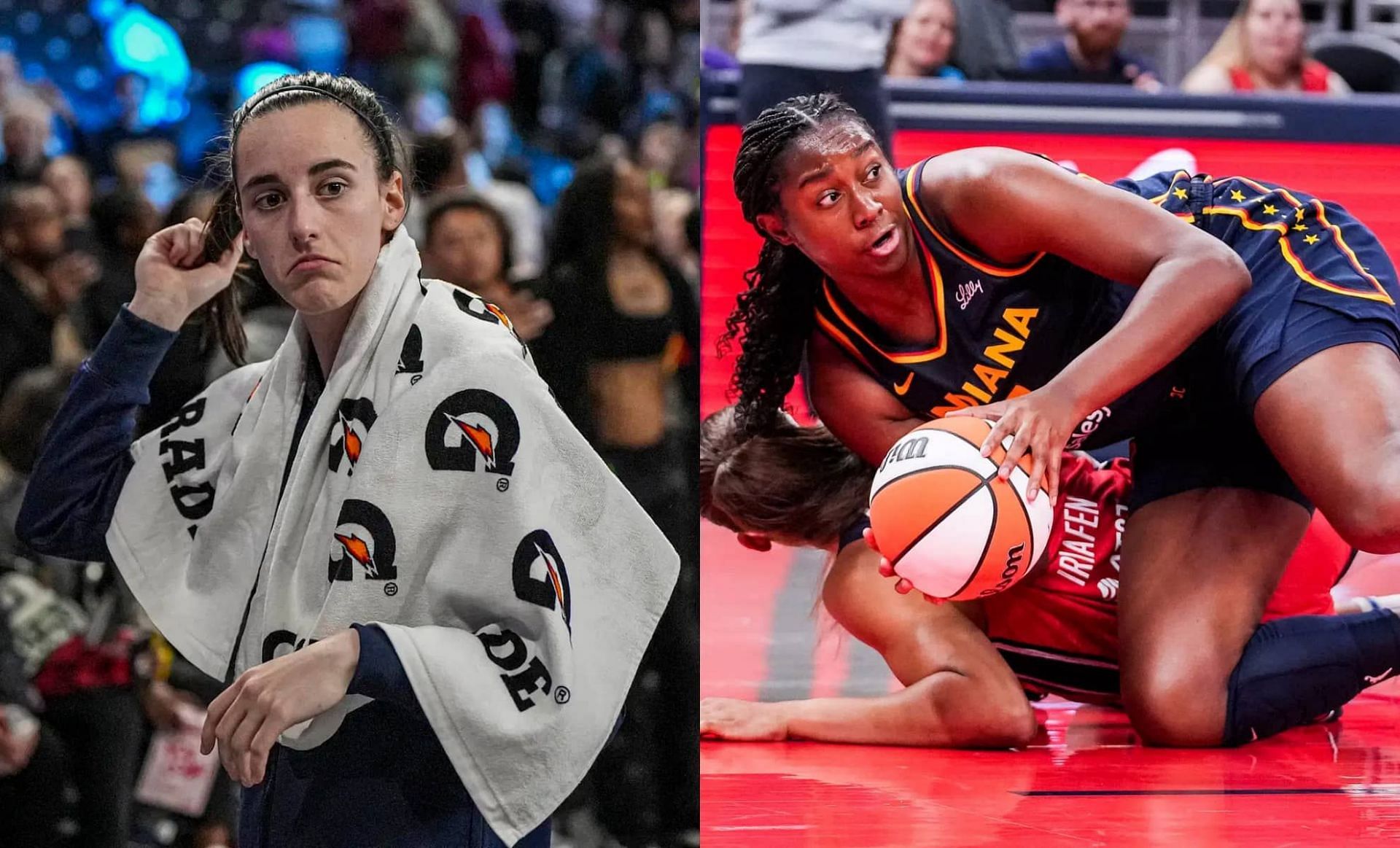 Caitlin Clark and Aliyah Boston