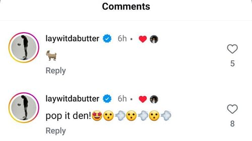 MiLaysia Fulwiley commented on JaMeesia Ford's Instagram post showing her recent victories for the South Carolina Gamecocks. Source: Instagram/@jameesiaford.