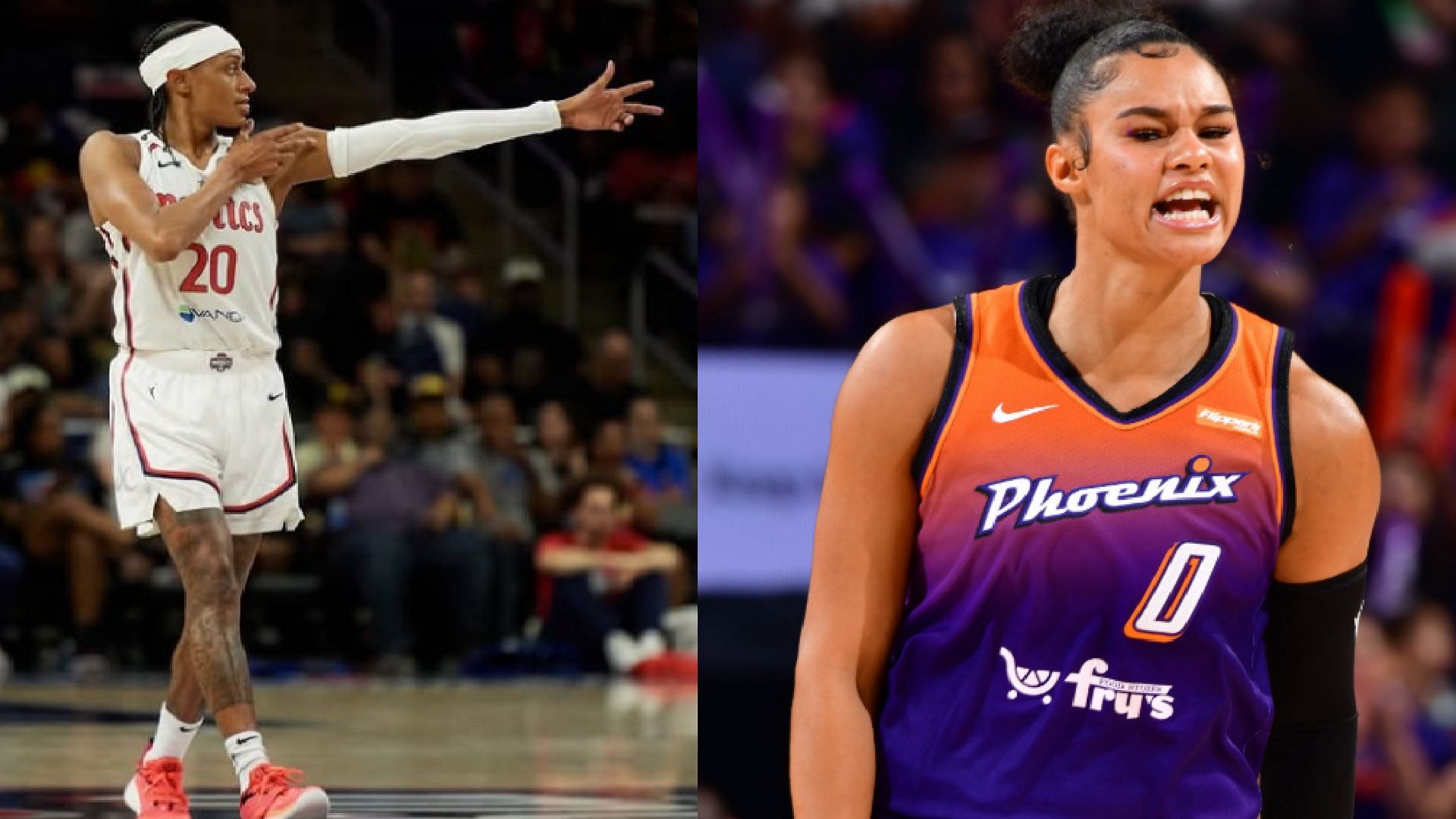An image of Brittney Sykes and Satou Sabally side by side