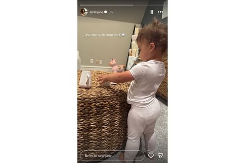 Dak Prescott's fiancée Sarah Jane shares daughter Margaret's sweet 'mini chef' moment. (Credits: IG/@sarahjane)
