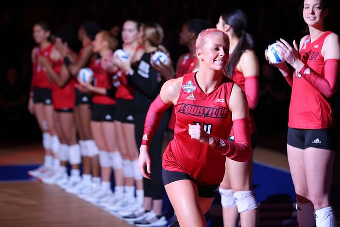Former Louisville Volleyball Player Anna DeBeer shares highlights of rookie pro season with a short message