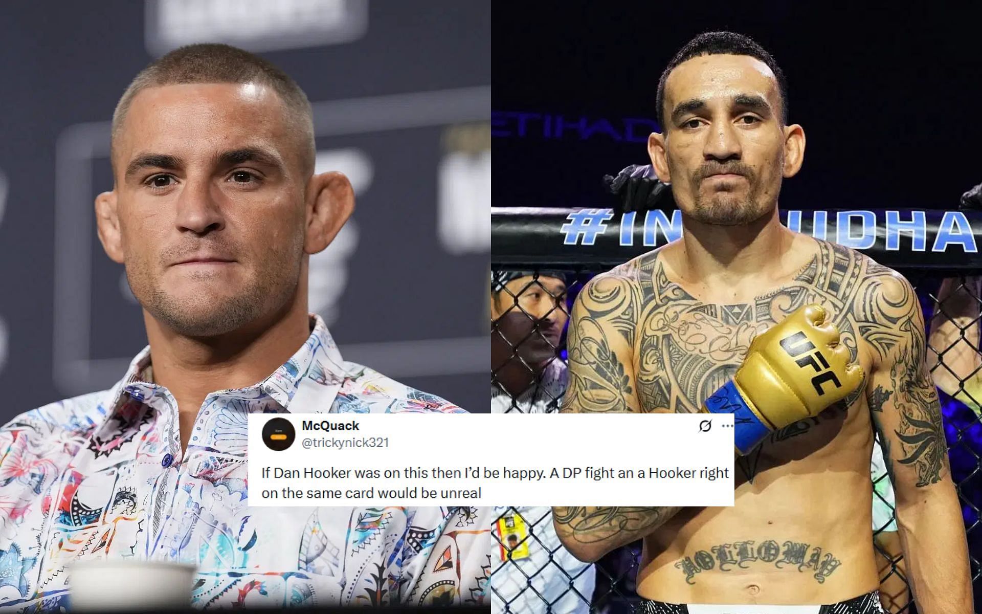 Fans share their thoughts on updated UFC 318 fight card [Image courtesy: Getty Images, and @WestTillDeath on X]