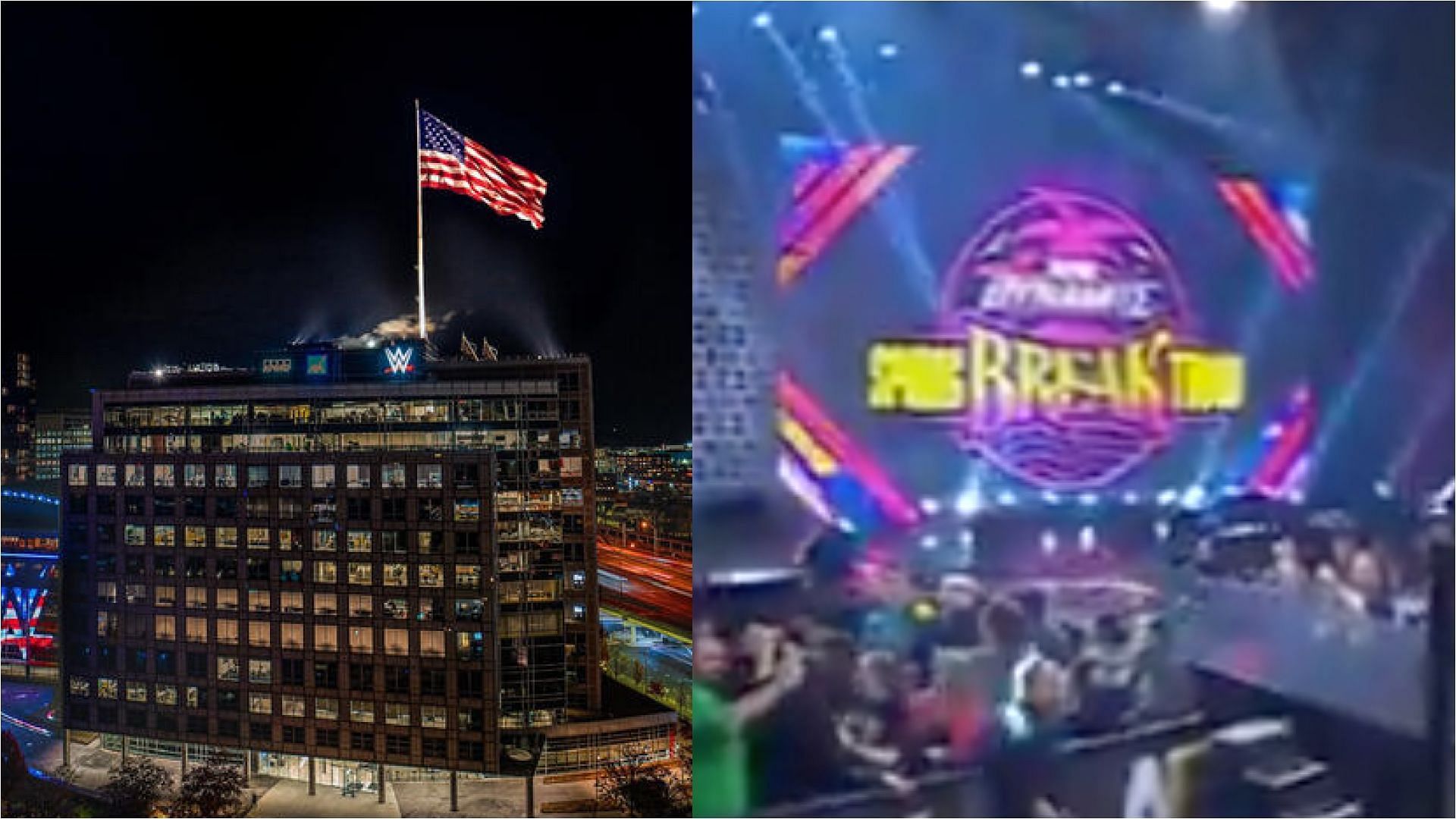WWE HQ and AEW stage