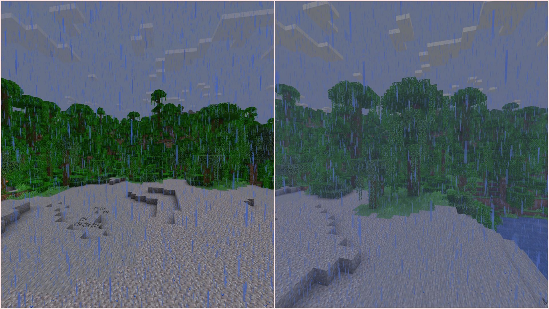 Mojang has recently introduced rain fog in Minecraft. (Image via Sportskeeda Gaming || Mojang Studios)