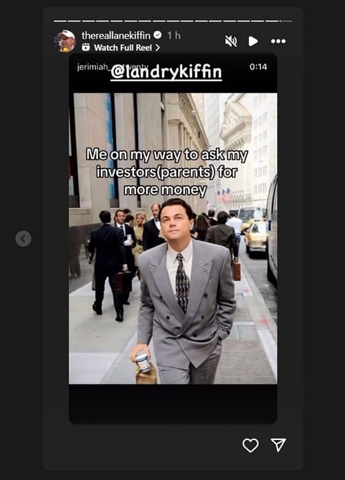 Lane Kiffin's IG story