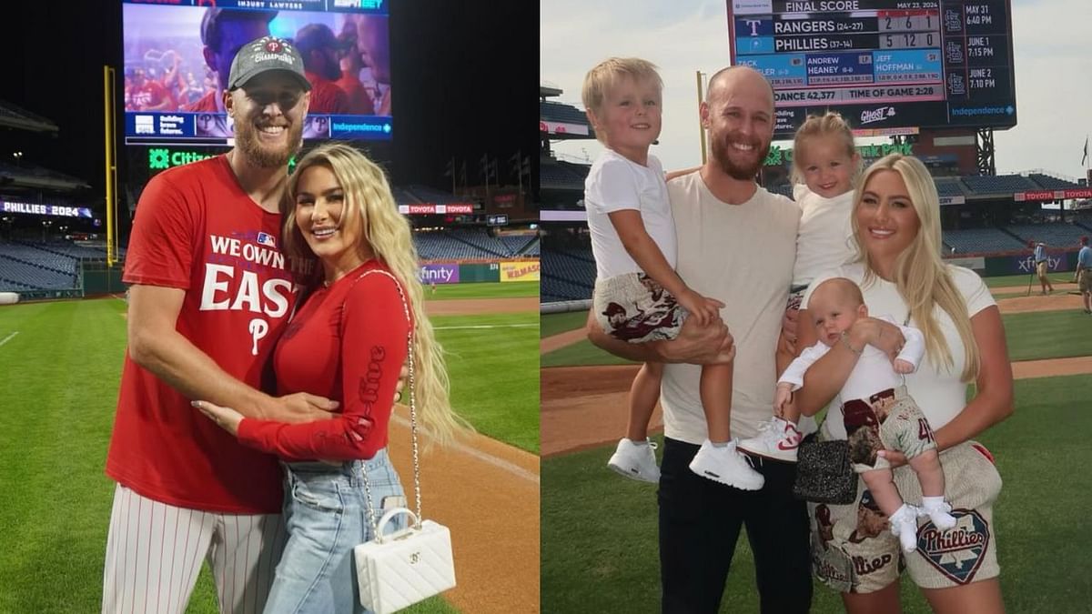 Zack Wheeler's wife Dominique captures the Phillies ace in adorable father duty