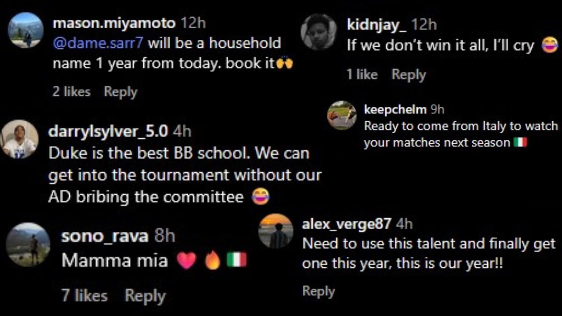 Images via the comments of the Instagram post.