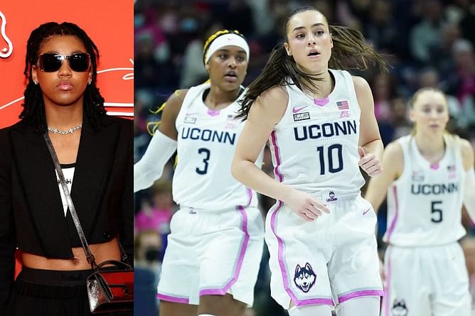 KK Arnold enthusiastically bestows ex-UConn stars Maya Moore, Paige Bueckers, Aaliyah Edwards and Nika Muhl with huge honor
