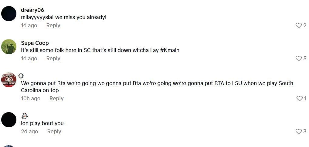 College hoop fans react to MiLaysia Fulwiley's new hairstyle and grills on TikTok. Image via @laywitdabutter