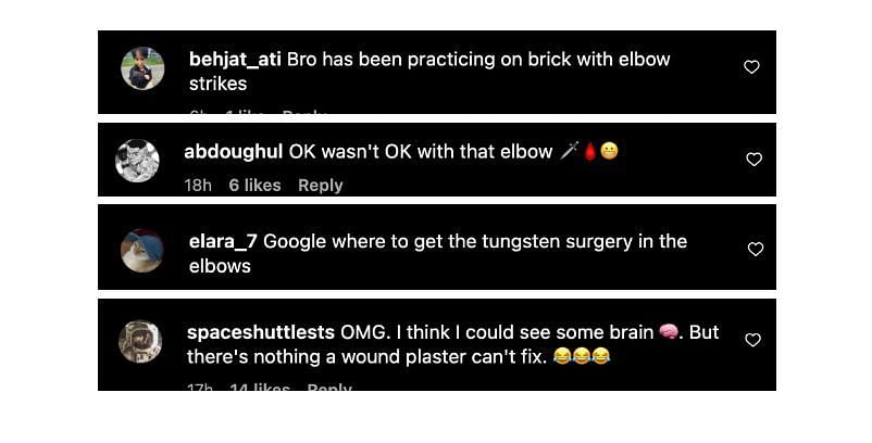 Screenshot of comments. [ONE Championship/Instagram]