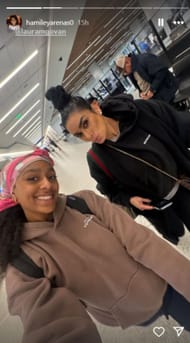 Gilbert Arenas' daughter Hamiley Arenas shares beachside moment with mom Laura Govan and sister Izela on Mother's Day (Image: IG/hamileyarenas0)