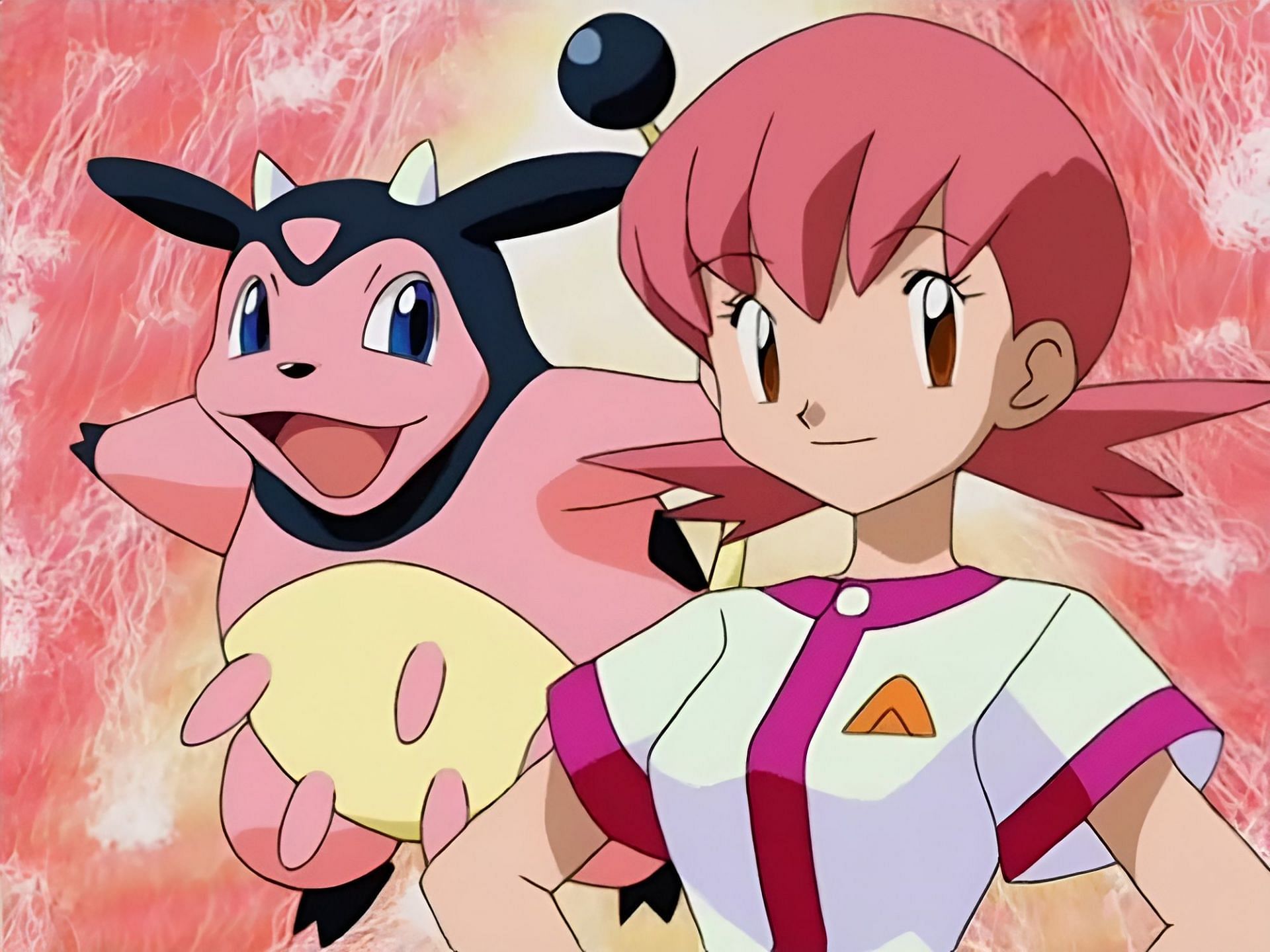 Whitney and her Miltank in the anime (Image via TPC)