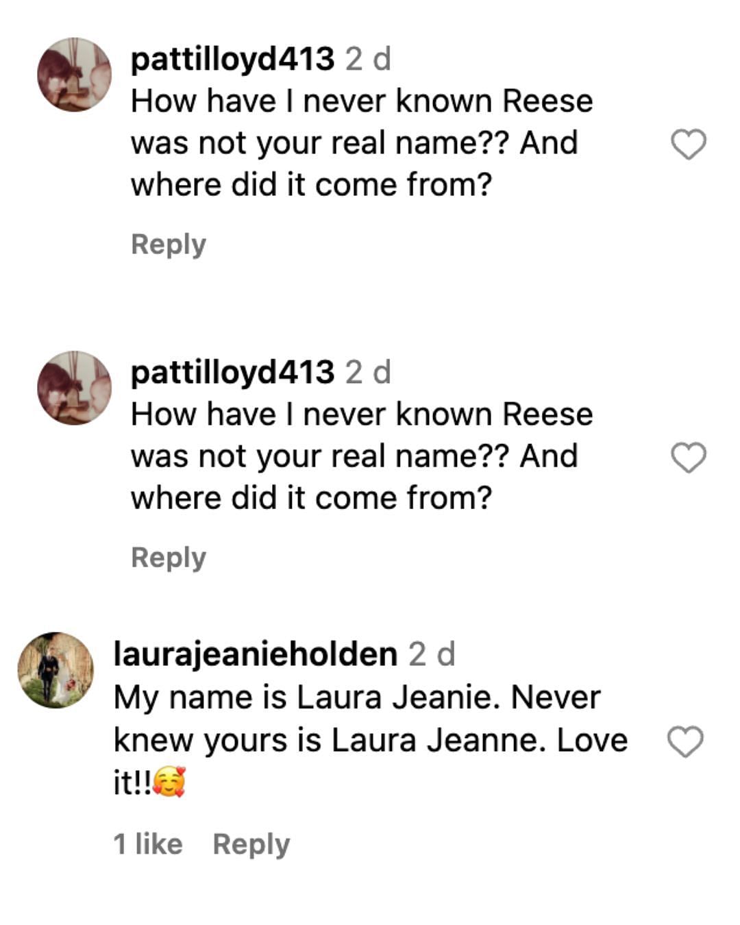 Comments on her post (Image via Instagram)