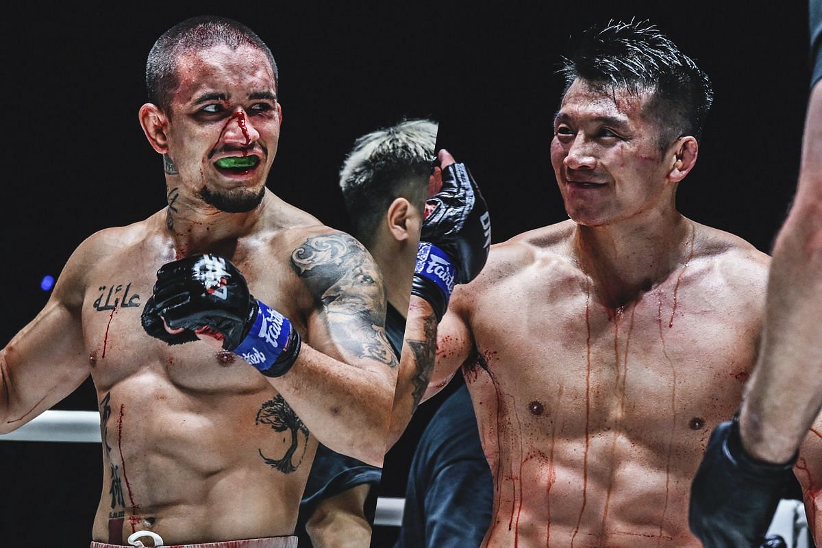 (From left) Lucas Gabriel and Zhang Lipeng.