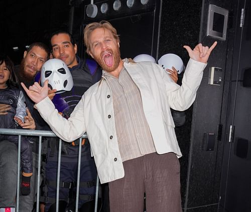 Wyatt Russell is seen on April 30, 2025, in New York City. (Image via Getty)