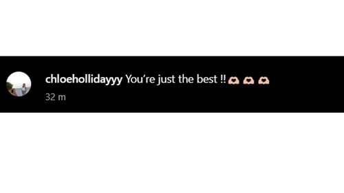 Chloe Holliday's reaction