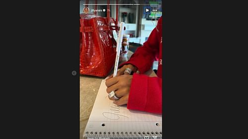 Deshaun Watson's fiancée Jilly Anais IG Story (image credit: instagram/jilyanais)